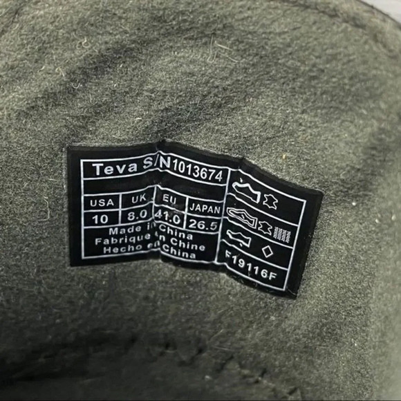 Teva foxy womens 10 Clogs Casual Mule Sandals Black Leather Block Heels Slip on‎ - Picture 11 of 12